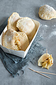 Onion and cheese filled hand pies