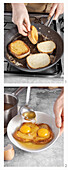 Zuppa alla Pavese (Brühe mit Toast und rohem Eigelb, Italien) zubereiten