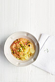 Grapefruit and agave salad with pistachios