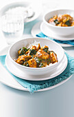 Chicken breast curry with spinach