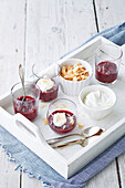 Chia berry compote with yogurt and toasted coconut