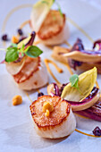Scallops with endives