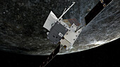 BepiColombo Mercury flyby, illustration