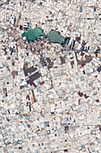 Greenhouses, Spain, composite ISS image