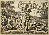 Judgement of Paris, engraving, Raphael.