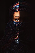 Young woman wearing a niqab