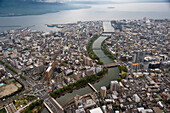 Kagoshima City, Japan, aerial photograph