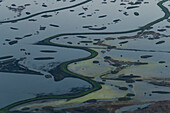 Wetlands nature reserve, aerial photograph