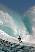 Big wave surfing in Hawaii, USA