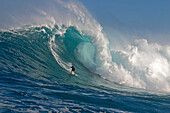 Big wave surfing in Hawaii