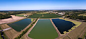 Wastewater stabilization lagoons, aerial photograph