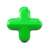 Green plus symbol, illustration