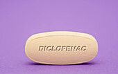 Diclofenac pill, conceptual image