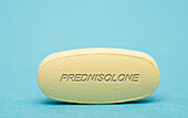 Prednisolone pill, conceptual image