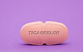 Ticagrelor pill, conceptual image