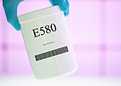 Container of the food additive E580