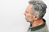 Man wearing hearing aid