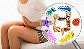 Intestinal infections, conceptual image