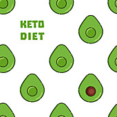 Keto diet, conceptual illustration