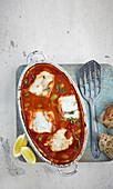 Fisch in gerösteter Tomatensauce