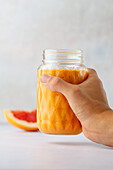 A persimmon and carrots smoothie