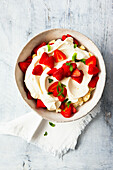 Simple strawberry ricotta trifle