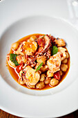 Octopus and chickpea stew