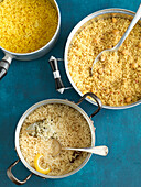 Spiced rice and bulgur with chickpeas
