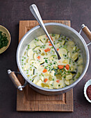 Shurbat Khudar - Eastern vegetable soup with yogurt