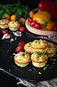 Egg muffins with vegetables for healthy breakfast