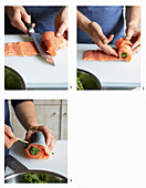Abunouas - Preparing salmon rolls with lemon turmeric sauce