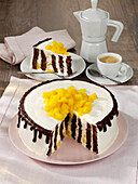 White chocolate mango cake