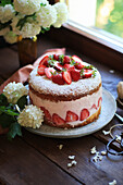 Strawberry and creamcheese cake
