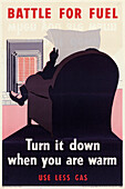 Battle for fuel, World War II poster
