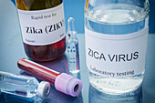 Tests for zika virus, conceptual image