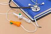 Diary and stethoscope