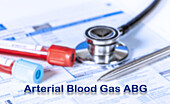 Arterial blood gas test, conceptual image