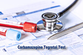 Carbamazepine tegretol test, conceptual image