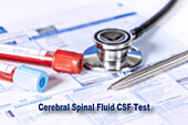 Cerebral spinal fluid test, conceptual image