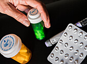 Different types of medication, conceptual image
