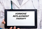 Hormone replacement therapy, conceptual image