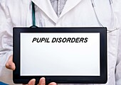 Pupil disorders, conceptual image