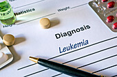 Leukaemia diagnosis, conceptual image