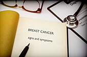 Signs and symptoms of breast cancer, conceptual image