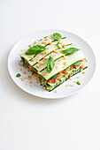 Raw vegetarian courgette lasagne