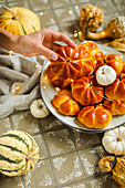 pumpkin buns, sweet pastries, yeast pastries