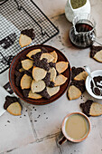 Acorn shaped biscuits with chocolate sprinkles