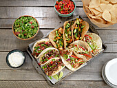 Tacos with various fillings