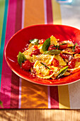 Ravioli with cherry tomatoes