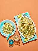 Chickpea and courgette pilaf
